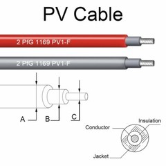 Black+Red 10 AWG Solar Panel Extension Cable Silicone Flexible Wire Connectors