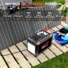 148Wh Solar Generator with Solar Panel Included Portable Power Station 200W with