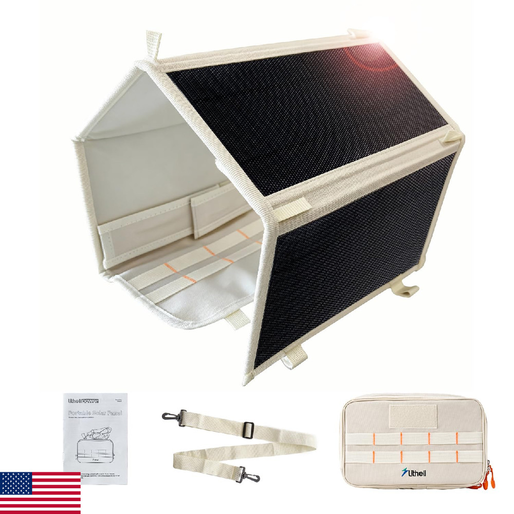 Litheli 24W Portable Solar Panel Charger Foldable Mini Solar Panel for Camping H