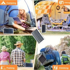 Portable 5V 2W Solar Panel Charger USB Monocrystalline for Phone Outdoor Camping