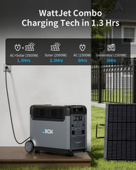 ABOK Ark3600 Portable Power Station,3840Wh LiFePO₄ Solar Generator, Home Use RV