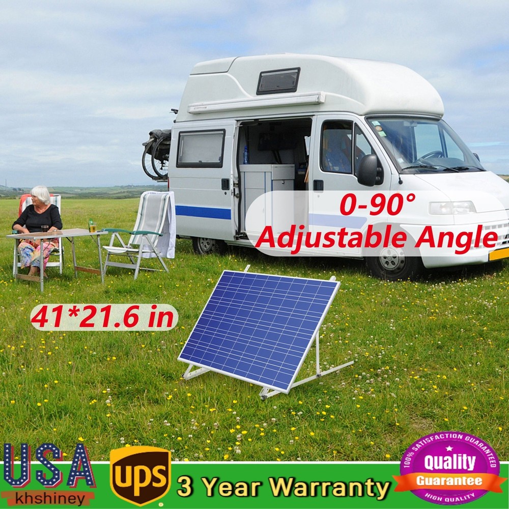 2 Pack 41 inches Adjustable Solar Panel RV Tilt Mount Brackets For Boat / Roof
