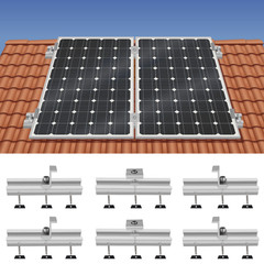 Adjustable Roof Solar Panel Mounting Brackets Kit System for 300W Solar Panels