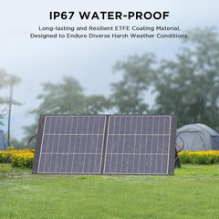 100W Portable Solar Panel N-Type 16BB,25% Efffciency Ultralight 7.98Lbs Foldable