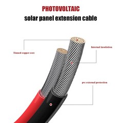 20ft Black Red 12AWG Solar Panel Extension Cable Solar Panels Wire Connectors
