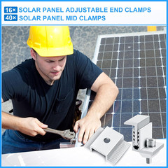 Soporte de panel solar de aluminio de 1.06 pulgadas con soportes de montaje