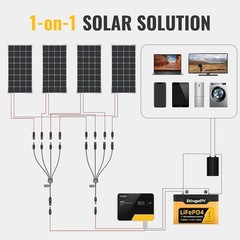 Durable Solar Y Branch Connectors – 1 to 4 Parallel Connection Kit (M/FFFF & …