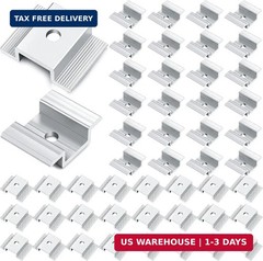 Zhengmy 48 Pack Solar Panel Mid Clamps 1.06 Inch Solar Panel Bracket Aluminium M
