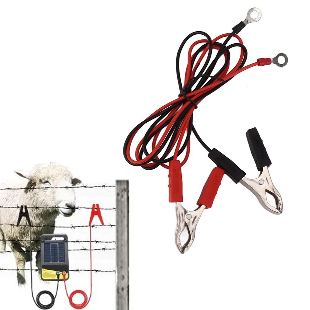 Electric Fence Wire Bundle 2 pcs with For Alligator Clips for Solar Chargers