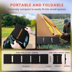 40W Portable Solar Panel Charger – Foldable, Waterproof, USB-C, QC3.0 for Campin