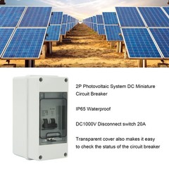 DC Miniature Circuit Breaker, 20 Amp DC1000V 2 Pole Circuit Breaker Solar DC …