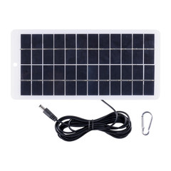 12V Solar Panel Polysilicon 10W Solar Charger EVA Laminated Solar Power Bank wit
