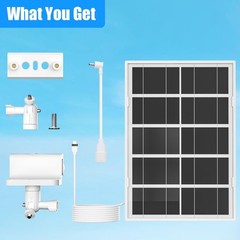 7W Solar Panel for Ring Cameras & Outdoor Cams, Gutter Mount, Waterproof Cable,