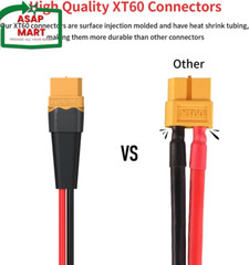 XT60 Y Splitter,12Awg XT60 1 Female to 2 Male Connector Cable for UAV Phantom Qu