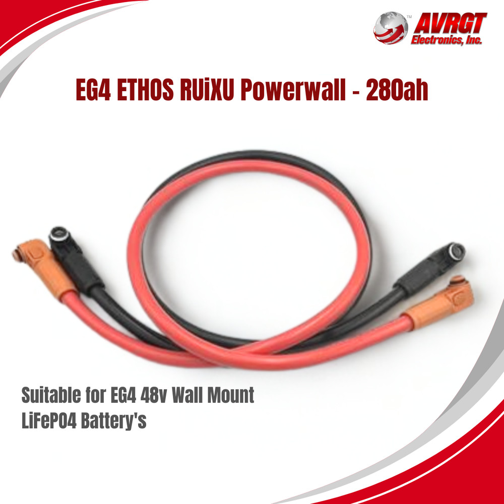 2/0 AWG Solar Battery Cable Set 280Ah Heavy Duty Wire EG4 ETHOS RUiXU Powerwall
