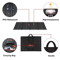 200W 36V Portable Foldable Solar Panel Kit, Compact 20×27.4in 200W 36v 20x27in
