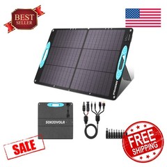 SOKIOVOLA 100W Portable Solar Panel Blue