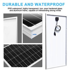 PFCTART 800W Solar Panel Kit Mono 12V for Home RV Marine Battery Charge Boat Car
