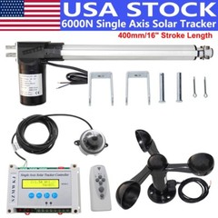 Complete Single Axis Solar Tracker System Kit – 6000N 16″ Stroke Linear Actuator