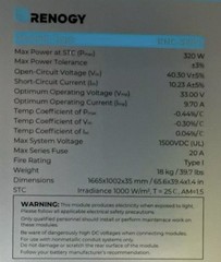 Renogy 2 Piece Solar Panel 320 Watt RNG-320DX2 for RV Boat Shed Farm House Roof