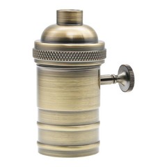 E26/E27 Aluminum Lamp Socket Base for Retro Bulbs and Pendant Lighting