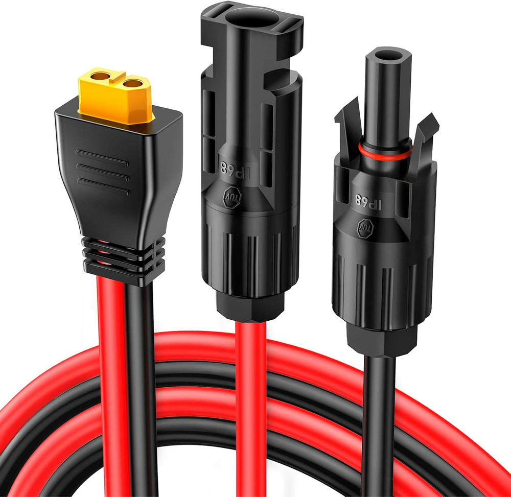 ELECTOP 10AWG Solar Connector to XT60 Adapter Connector Extension Cable, XT60 Pl