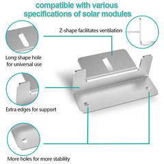 4Set (16PCS) Solar Panel Z Bracket Mounting Mounts Solar Panel RV Boat Roof Wall