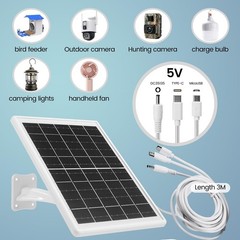 Panel for Device DC 5V Type-C Micro USB DC Port builit in 12000mAh Battery for C