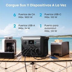 SOLIX C1000 Portable Power Station（Black Version ） 1800W Peak 2400W Solar