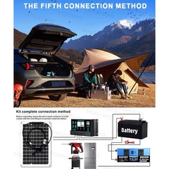 SOECOPO 8000W Peak Solar Kit 12V 24V to 110V/220V Inverter for RV Off-Grid Camp