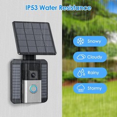 Solar Charger Compatible for Ring Video Doorbell 3/3 Plus/4/Battery Doorbell Plu