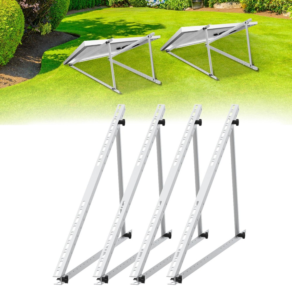 2 Set 45 Inch Solar Panel Bracket Mounting Balcony Flat Roof 0-90° Adjustable
