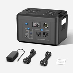 Powkey 600W 296Wh Portable Power Station, 2 Pure Sine Wave AC Outlets