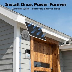 Solar Panel for Video Doorbell with 4000mAh Battery, IP66 Waterproof, 13.2ft Cab