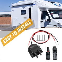 EATAKWARD Weatherproof Solar Entry Housing with 10AWG 10FT, Black+red