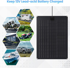 Solar Battery Charger Maintainer, 20W Solar Panel Kit for Dump Trailer Built-In