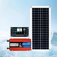 6000W 100A 110V Solar Panel Kit Complete Solar Power Generator Home Grid Syste