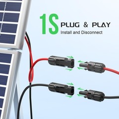 Solar Connectors 30A Y-Branch Cable, Solar Cable Parallel Adaptor Solar Panel…
