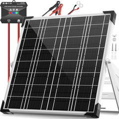 12V Solar Battery Charger 20W Waterproof Solar Panel Kit