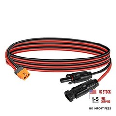 Solar to XT60i Charging Cable 12AWG 1.5M Solar Plug to XT60 Socket Solar