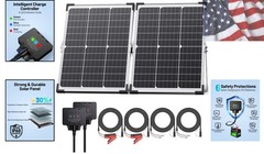 40W 12V Solar Trickle Charger, 2PCS 20W 12V Solar Battery Charger for Car Bat…