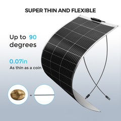 120W Wat Flexible Solar Panel 12V/24V Charging for Home RV Boat Camping Off Grid