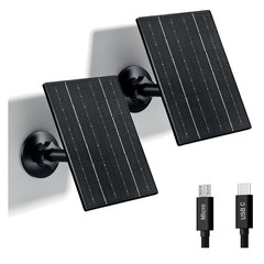 High-Efficiency Solar Panel for Outdoor Surveillance – Easy Installation 2 Pack
