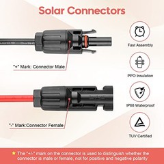10AWG Solar Panel to Anderson Connector Adapter Extension Cable 1.6FT