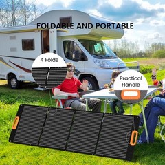 200W Portable Solar Panel for Outdoor RV Trip, Camping, Off Grid Emergency