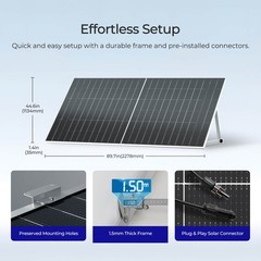 Renogy 12V/24V N-Type Bifacial Solar Panel 2PCS 590W Monocrystalline Refurbished