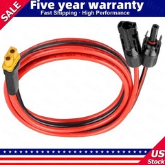 10 AWG XT60 Female to Solar Connector Extension Cable Wire for Solar Generator