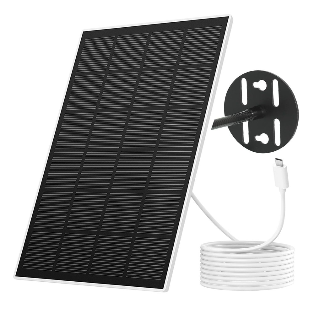 Solar Panel for Bird Feeder Camera only Type-C Charger IP65 Waterproof for Ou…