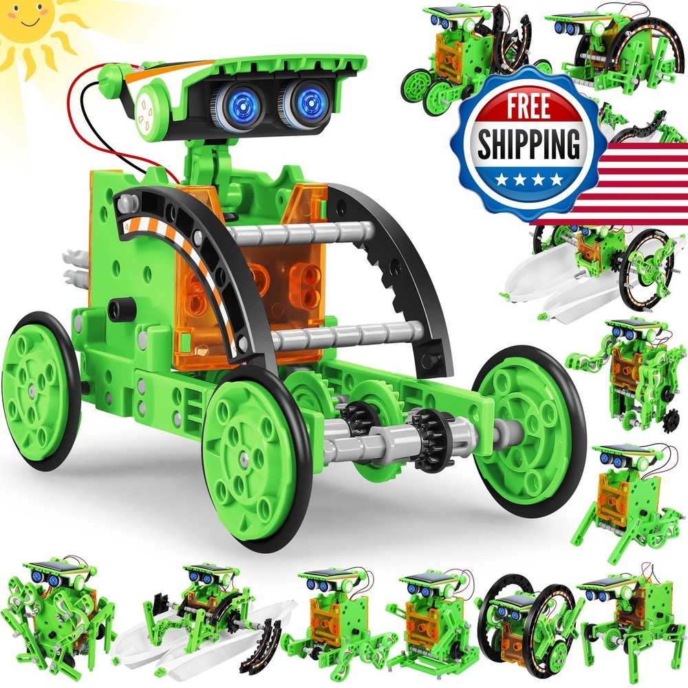 Bottleboom 13-in-1 Solar Power Robots Toys for Boys Age 8-12