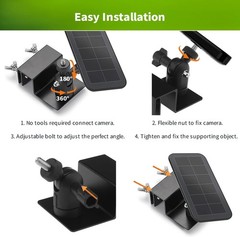 Universal Gutter Mount for Solar & Security Cameras – No Drill, Adjustable St…